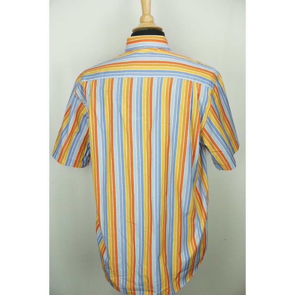 Paul & Shark Yachting Bright Multicolor Striped Short Sleeve Button Up shirt 42 - Picture 5 of 5